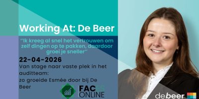 Van stage naar vaste plek in het auditteam: zo groeide Esmée door bij De Beer