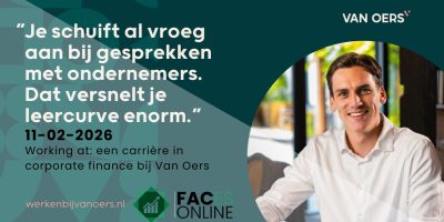 Een carrière in Corporate Finance bij Van Oers  